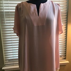 Pink/Peach Short Sleeve Blouse
